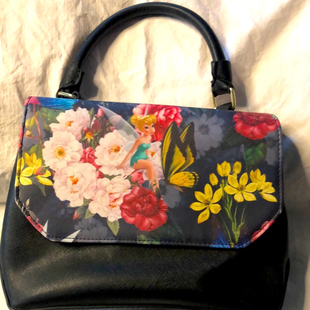 Tinker Bell Loungfly handbag with magnetic closure and zipper compartment NWOT